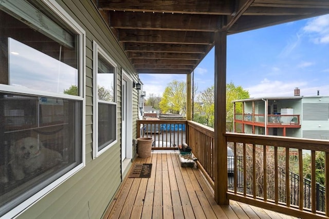 view of wooden deck
