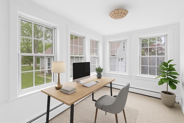 5 Liberty Rd, Hingham, MA 02043 - office with a baseboard heating unit and carpet
