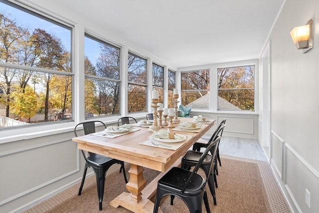 view of sunroom