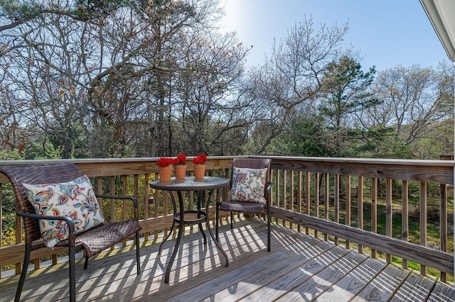 view of wooden deck