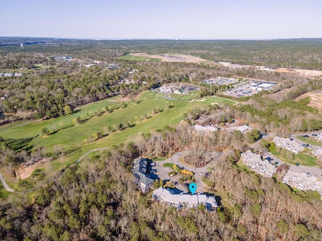 birds eye view of property featuring golf course view