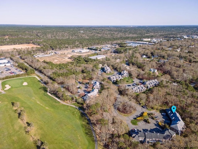 aerial view with view of golf course