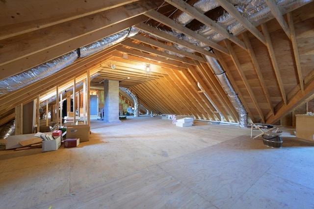 view of attic