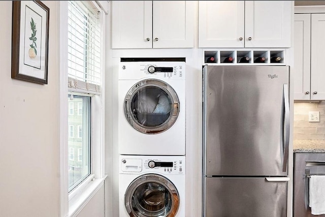 8 Cambridge Ter Unit 2, Cambridge, MA 02140 - laundry room with estacked washer and dryer