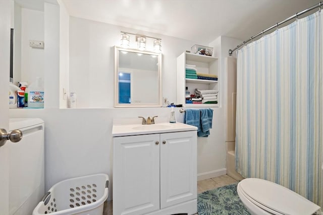 11 Brunswick St, Marshfield, MA 02050 - bathroom featuring toilet, vanity, and shower / tub combo with curtain