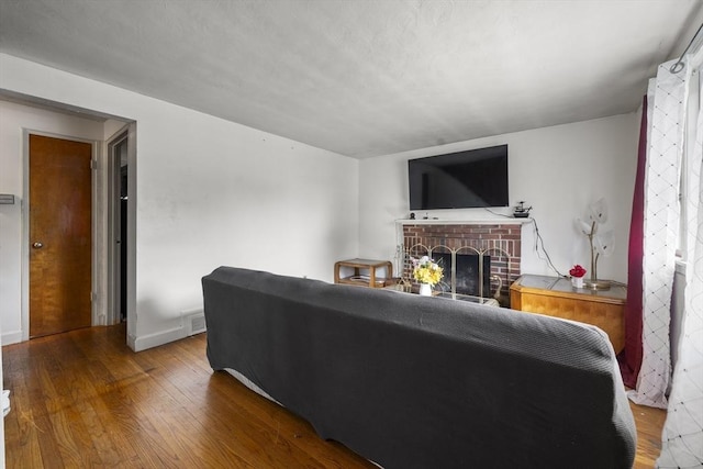 5 Cranmore, Boston, MA 02136 - living room with wood finished floors and a brick fireplace