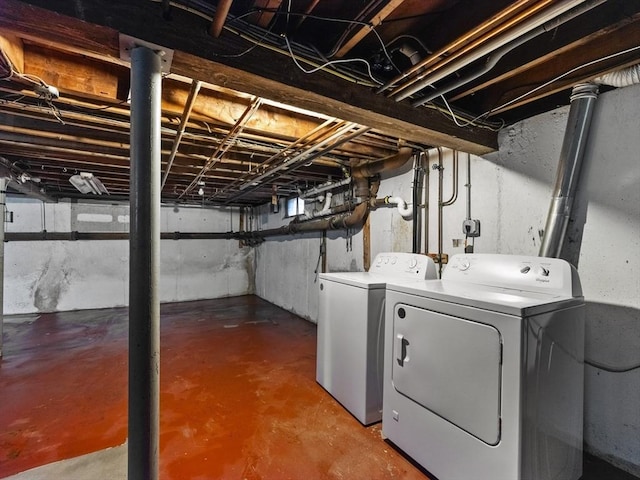51 Quaboag Rd, Acton, MA 01720 - unfinished basement featuring washer and clothes dryer