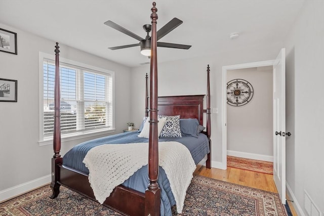 57 Railroad Ave Unit C1, Salisbury, MA 01952 - bedroom with wood finished floors and ceiling fan