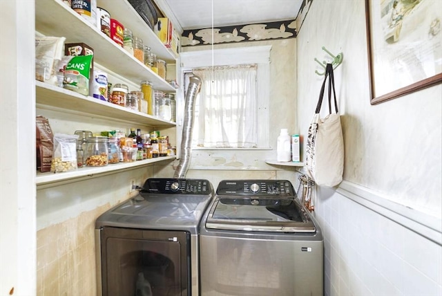 laundry area featuring separate washer and dryer