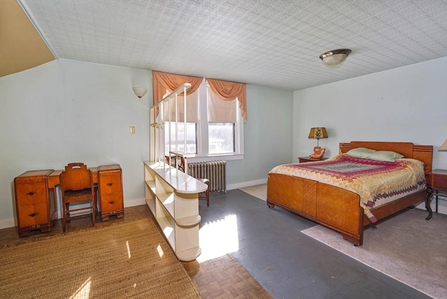 bedroom with radiator