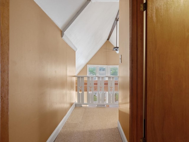 11 Grove Point Rd, Wales, MA 01081 - hall featuring carpet, baseboards, and vaulted ceiling
