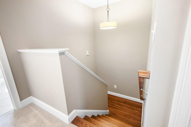 staircase with baseboards