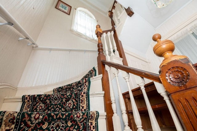 27 Stephen St, Lynn, MA 01902 - staircase featuring a towering ceiling