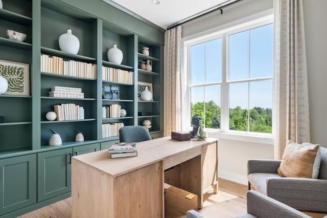 24 Owls Nest Unit 11, Plymouth, MA 02360 - office area with light wood finished floors and baseboards
