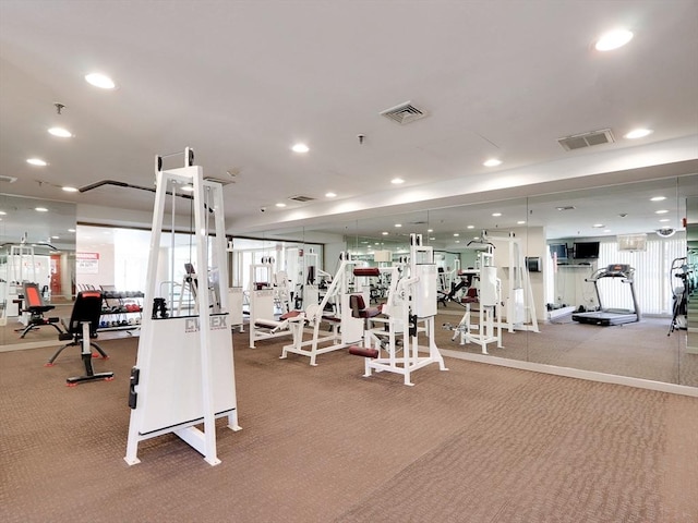 view of exercise room
