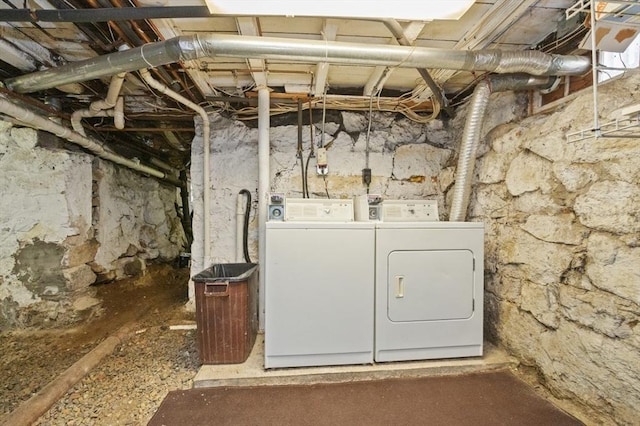 251 Main St, Ashland, MA 01721 - unfinished basement featuring separate washer and dryer