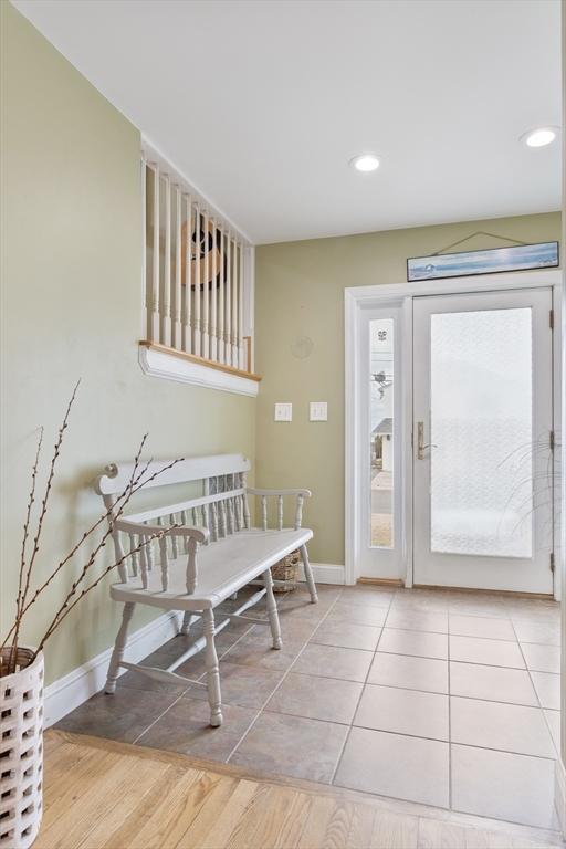 13 11th St W, Salisbury, MA 01952 - entrance foyer featuring baseboards, recessed lighting, and wood finished floors