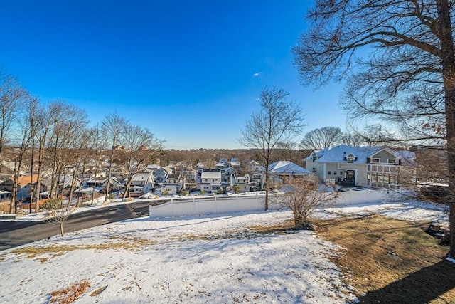 view of snowy yard