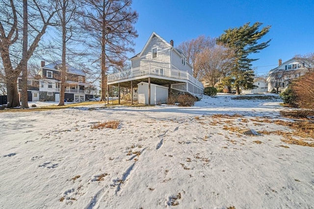 exterior space featuring a deck