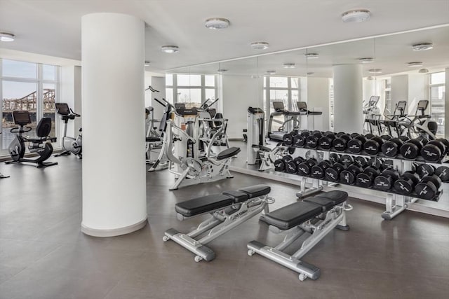 view of exercise room