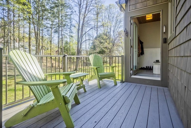 view of wooden deck