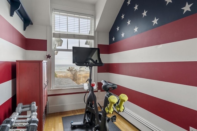 119 Mann Hill Rd, Scituate, MA 02066 - workout room with wood finished floors