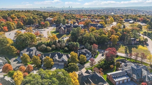 drone / aerial view with a residential view