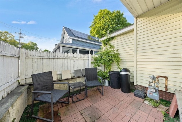 view of patio / terrace with fence