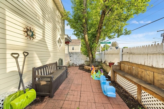 view of patio / terrace featuring a fenced backyard