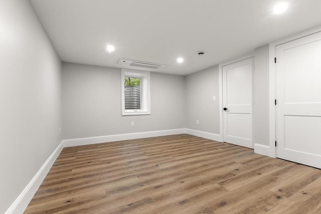 315 Maple Ave, Shrewsbury, MA 01545 - empty room featuring baseboards, wood finished floors, and recessed lighting