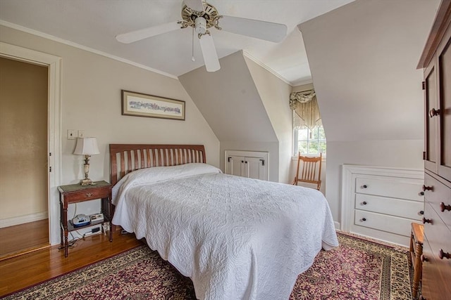 27 Carrlyn Rd, Brockton, MA 02301 - bedroom with crown molding, baseboards, a ceiling fan, and wood finished floors