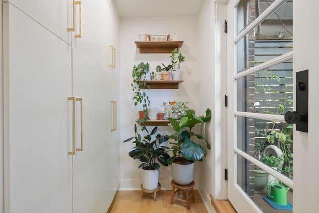 interior space with light wood-type flooring