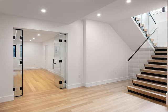 interior space featuring wood-type flooring