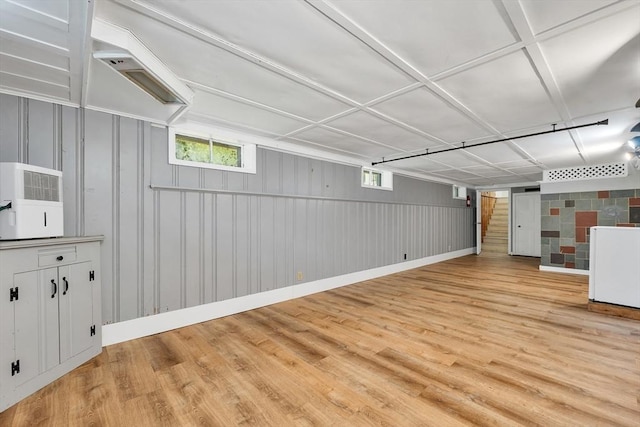 21 Gile St, Haverhill, MA 01830 - basement featuring stairway and light wood-style flooring