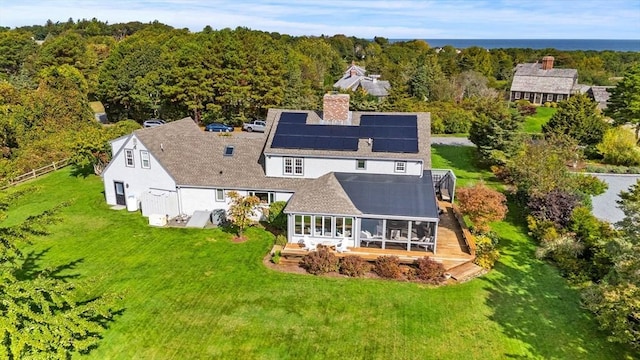 aerial view with a view of trees