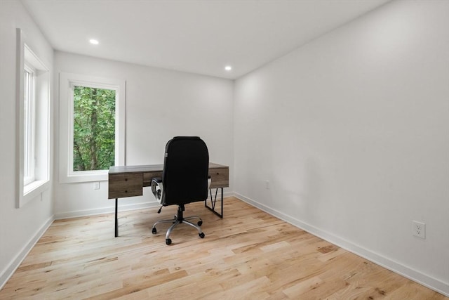 174 Gilbert St, Mansfield, MA 02048 - office area with wood finished floors and recessed lighting