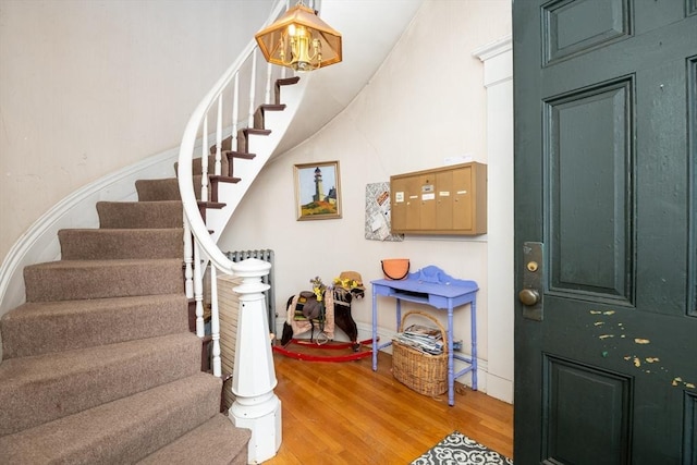 35 Locust St Unit 3, Danvers, MA 01923 - entrance foyer featuring stairway and light wood-style floors