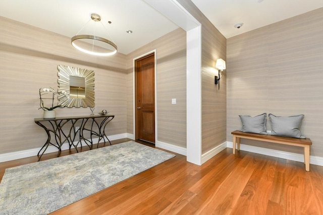 1 Dalton St Unit 5102, Boston, MA 02115 - foyer entrance with wood finished floors and wallpapered walls