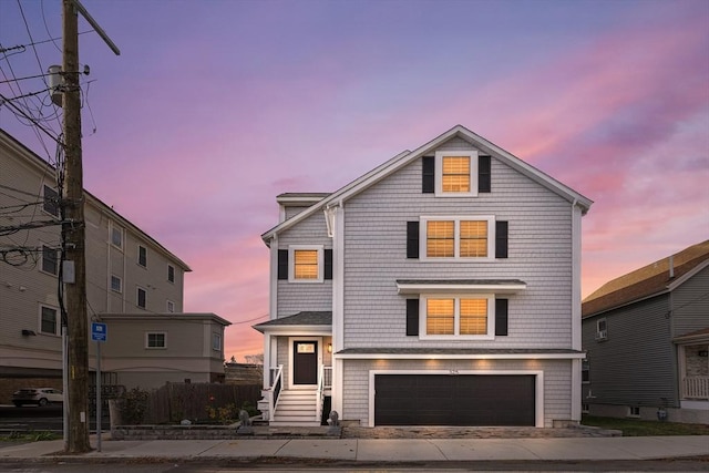 view of front facade with a garage