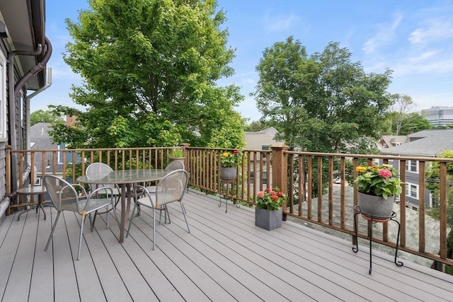 50-52 Linden Pl, Brookline, MA 02446 - deck with outdoor dining area