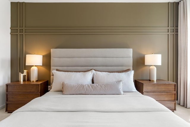 view of carpeted bedroom
