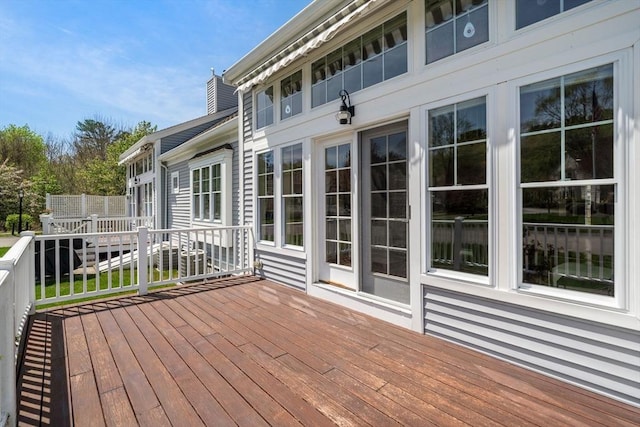 view of wooden deck