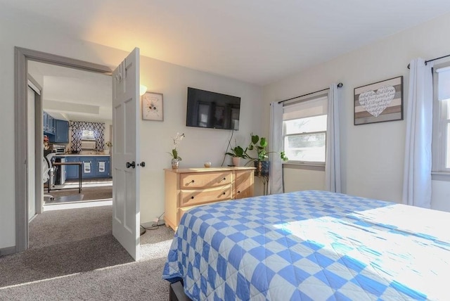 bedroom with carpet flooring