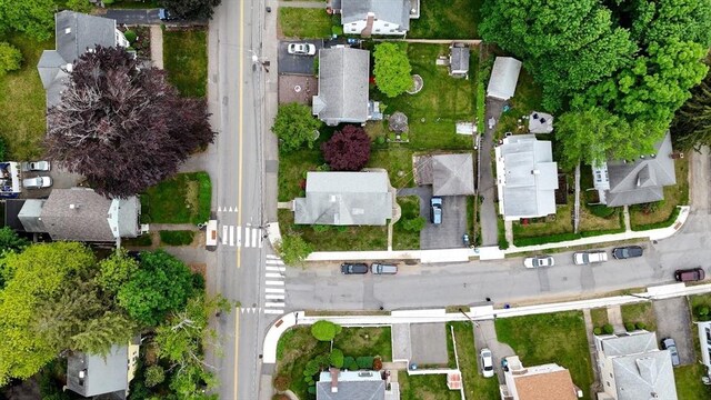 142 Dale St, Waltham, MA 02451 - aerial overview of property's location with nearby suburban area