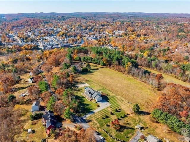 bird's eye view featuring a rural view