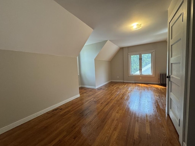 117 Rogers, West Springfield, MA 01089 - additional living space featuring radiator, wood finished floors, and lofted ceiling