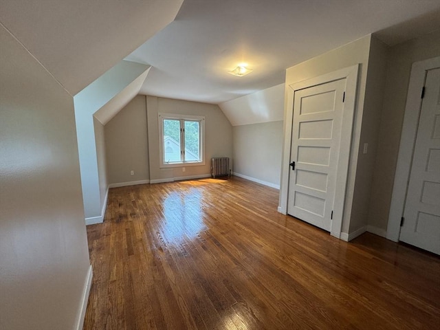 117 Rogers, West Springfield, MA 01089 - bonus room with radiator heating unit, wood-type flooring, and vaulted ceiling