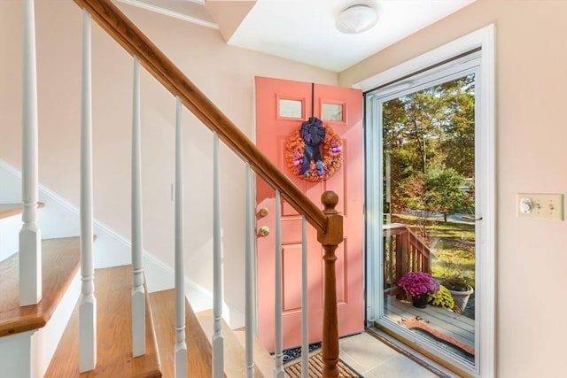 interior space featuring stairs