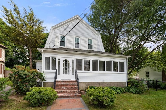 14 E Division St, Holbrook, MA 02343 - colonial inspired home with entry steps and a gambrel roof