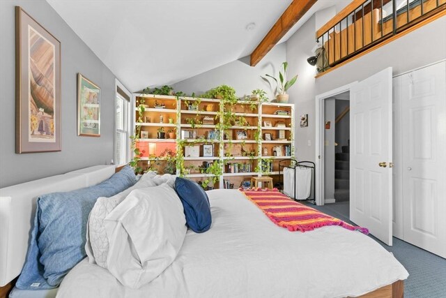 2A Brewer St, Boston, MA 02130 - carpeted bedroom featuring lofted ceiling